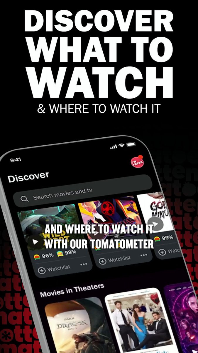 Introducing the ✨ Rotten Tomatoes App!✨ Everything you already love about Rotten Tomatoes - and even more - is now in the palm on your hand.