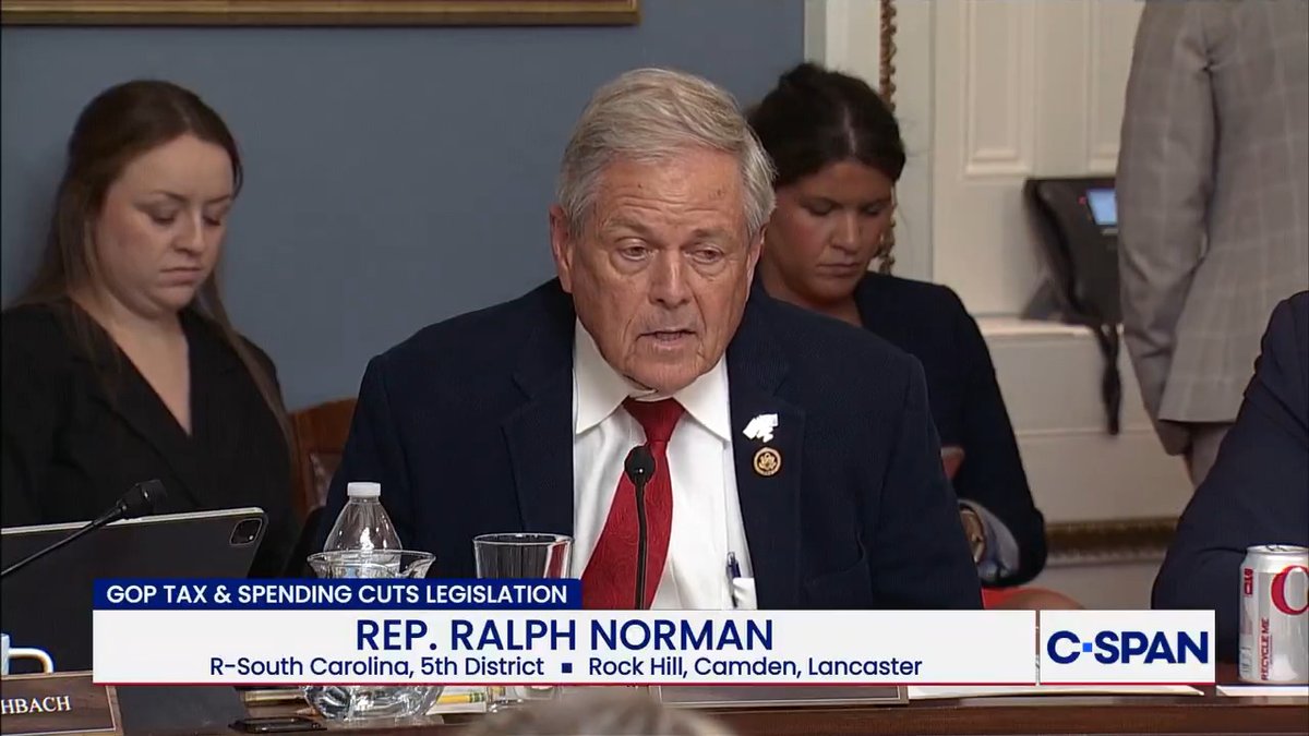 .Rep. Ralph Norman (R-SC) on GOP Tax & Spending Cuts Bill : "I'm against this because of what the Senate did. I'll vote against it here and I'll vote against it on the floor until we get it right."