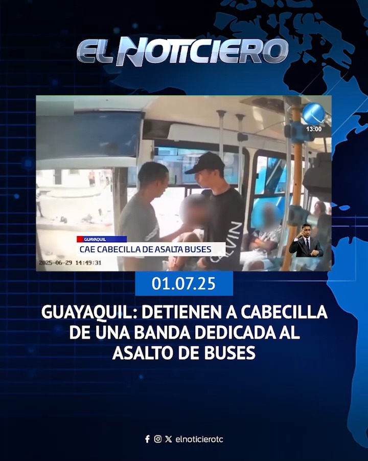 El cabecilla de una banda dedicada al asalto de buses fue capturado en el sur de Guayaquil. Su último atraco se registró en la Isla Trinitaria. Más noticias en
