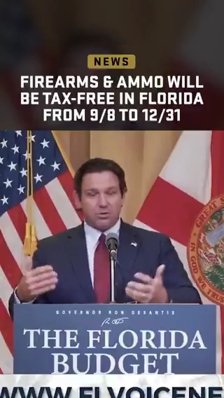 Firearms, ammo, and accessories should be tax free every day in every state in America but I'll take what I can get 🦅 #florida