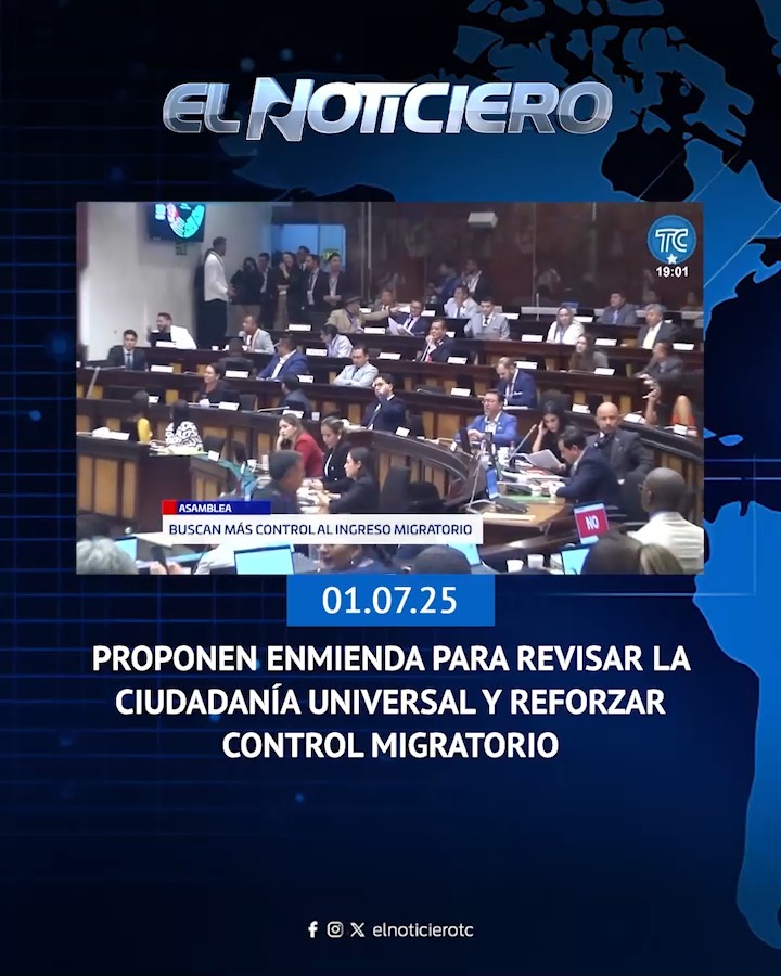 El asambleísta Andrés Castillo anunció que en los próximos días presentará una propuesta de enmienda constitucional para revisar el principio de ciudadanía universal. La iniciativa busca reforzar el control migratorio en Ecuador como parte de una política integral de seguridad nacional. Más noticias en