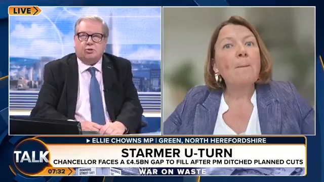 Mike Graham clashes with Green MP Ellie Chowns over wealth taxes. Mike: You can't put wealth taxes on people. They leave the country." Ellie: "That's absolute rubbish." Mike: "Even as you're talking to me, they're getting on a plane right now, going to Dubai." Mike Graham 🇬🇧