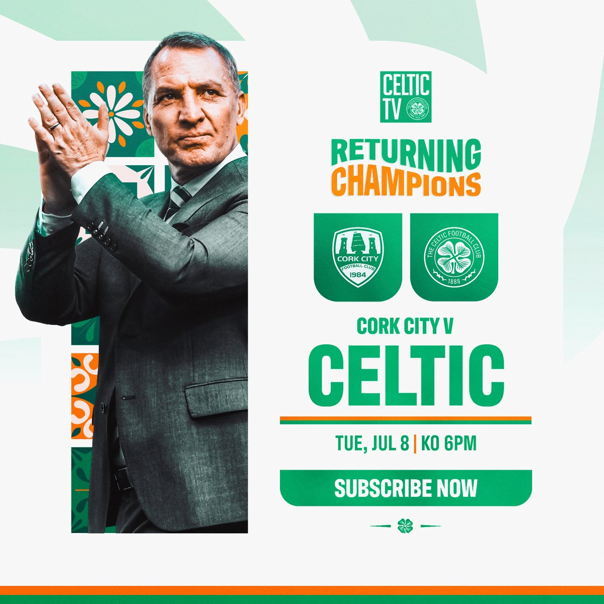 🎙️ Brendan Rodgers spoke to Celtic TV ahead of our trip to Ireland, as the Bhoys get set to face Cork City in the #CorkSuperCup! 🏆 #ReturningChampions | #SummerOfCeltic | #CelticFC🍀