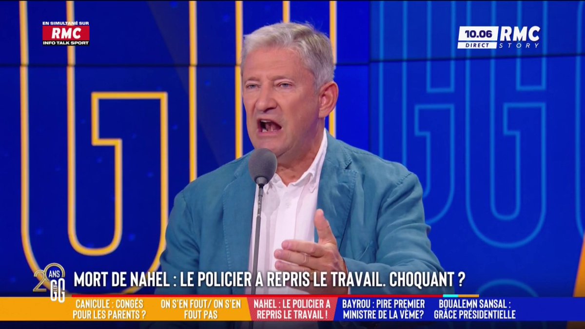 🚨 Mort de Nahel : le policier auteur du tir a repris le travail. Choquant ? 🗣️ Emmanuel de Villiers : "C'est pas le policier le délinquant, lui il a défendu la société. Quand l'État lâche ses représentants dévoués, pour des bandits émeutiers, où va la France ?" #GGRMC