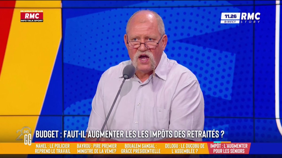 💰 Budget : faut-il augmenter les impôts des retraités ? 🗣️ Didier Giraud : "Quand tu te lèves le matin pour aller gagner 10, tu donnes 8 à l'État. Tu donnes entre 40 et 60% de ton chiffre d'affaires et 80% avec la TVA. On tue l'initiative et l'entreprise dans ce pays." #GGRMC