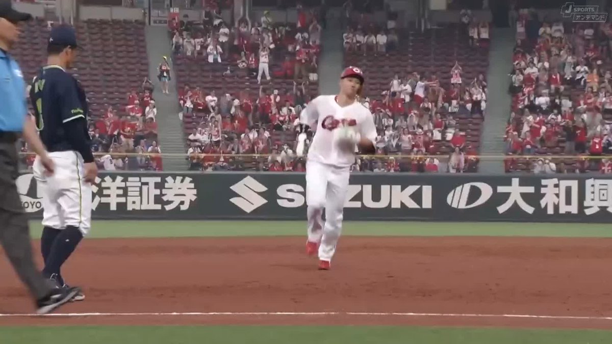 中村奨成、起用に応える3号2ラン #carp #カープ