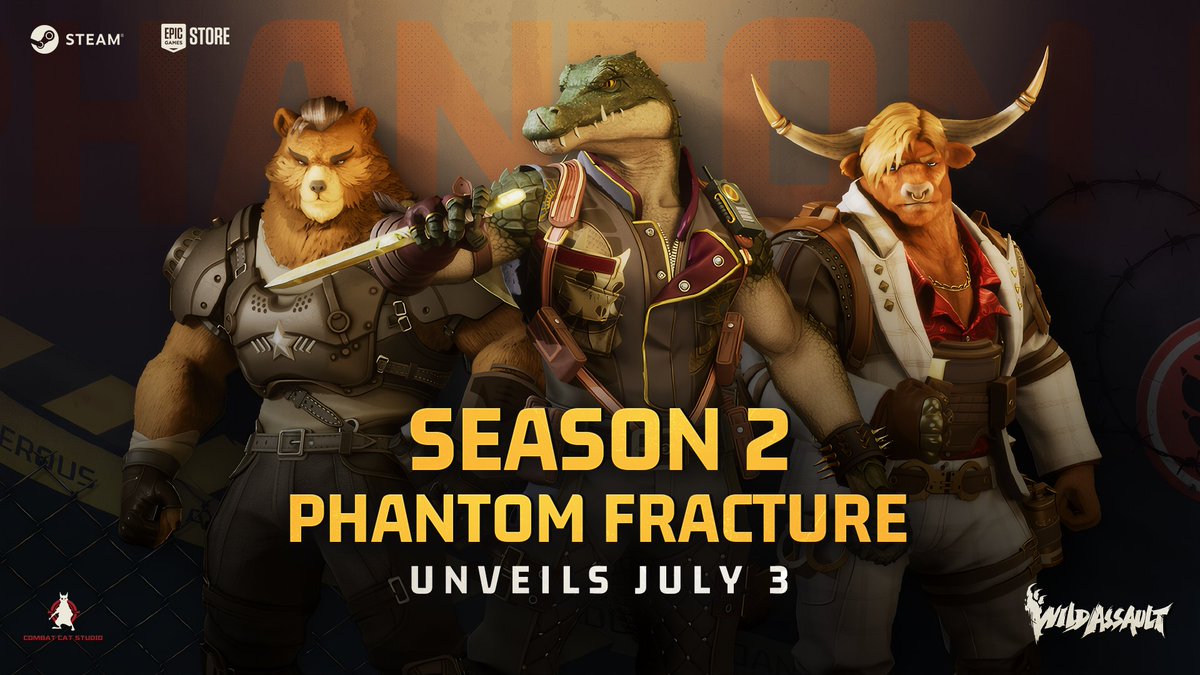 #WildAssault Season 2: Phantom Fracture Roundup - New Valiant: Crock - New Map: Impel Sandbar - Achievement System - New Series: Tropical Mint, Dead Drop, Summer Surf, & More! - Valiant/Weapon Balancing - Switchable BP System ...And much more! 👀👇