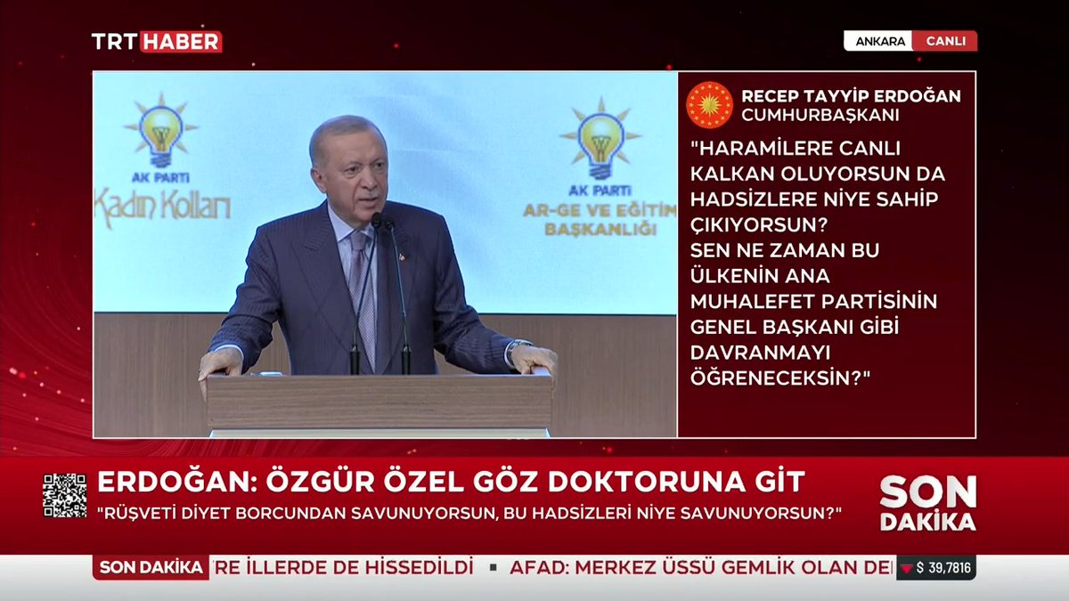 Cumhurbaşkanı Erdoğan: CHP sadece belediye soyguncularının değil milletten kopuk marjinaller, yüzü maskeli provokatörler, ağzı bozuk sokak eşkıyalarının oyuncağı haline gelmiştir.