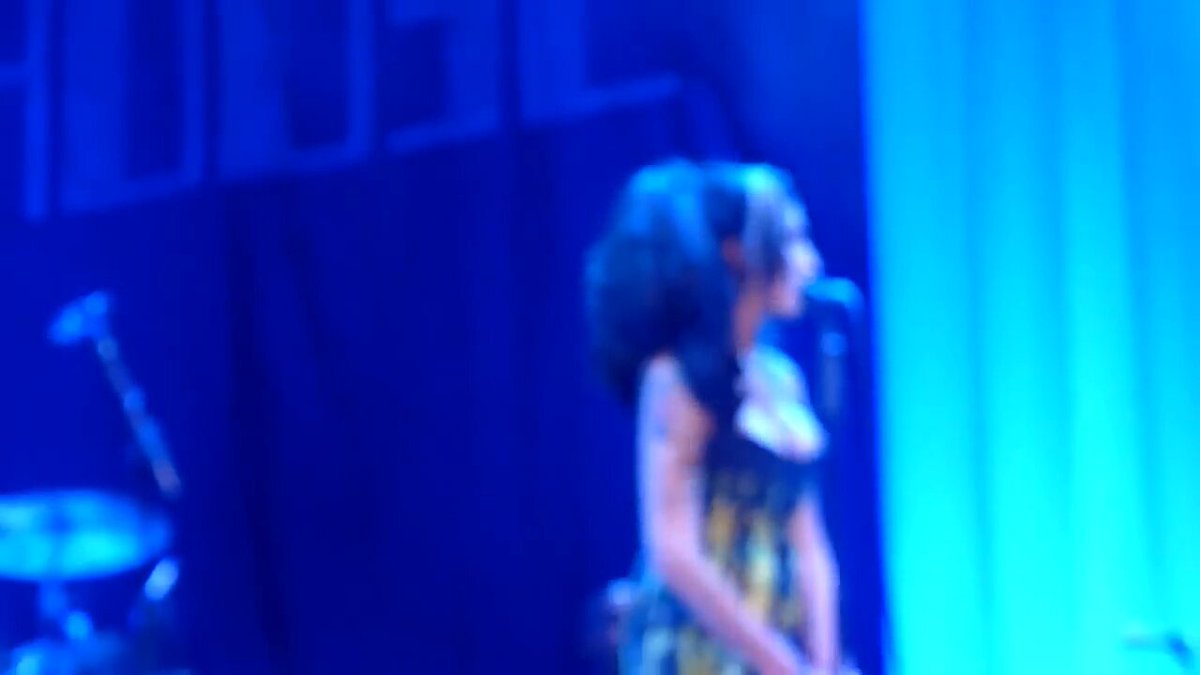 A stoned and drunk Amy Winehouse singing "Back To Black."