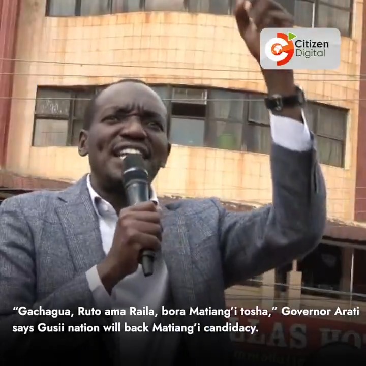 “Gachagua, Ruto ama Raila, bora Matiang’i tosha,” Governor Arati says Gusii nation will back Matiang’i's candidacy