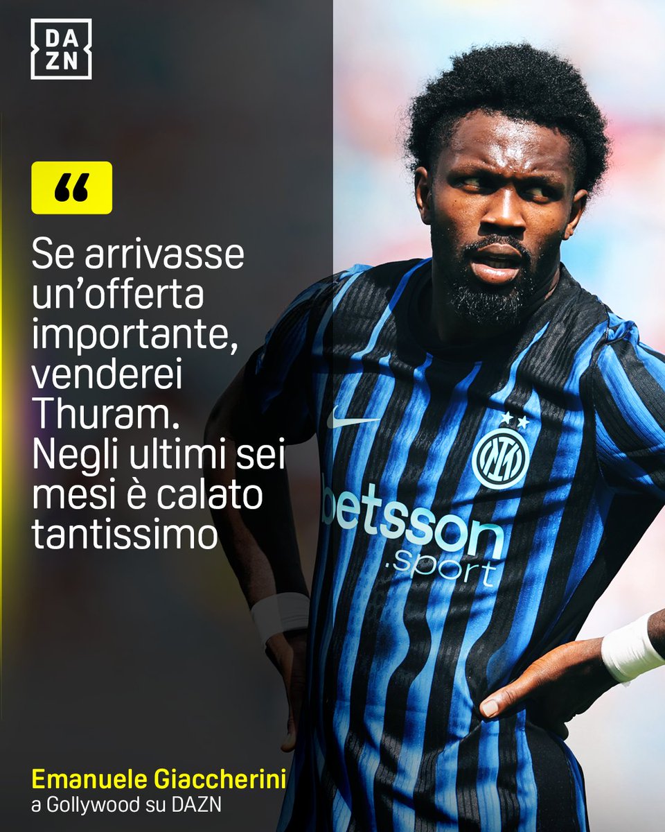 Un giocatore "sacrificabile" per l'Inter❓💶👀 Giaccherini convinto: con la giusta offerta si può rinunciare a Marcus Thuram 🗣️ Segui #Gollywood, tutte le mattine dalle 10.00 sull’app #DAZN e LIVE su Tik Tok: storie, curiosità e collegamenti dagli USA per la #FIFACWC 📲