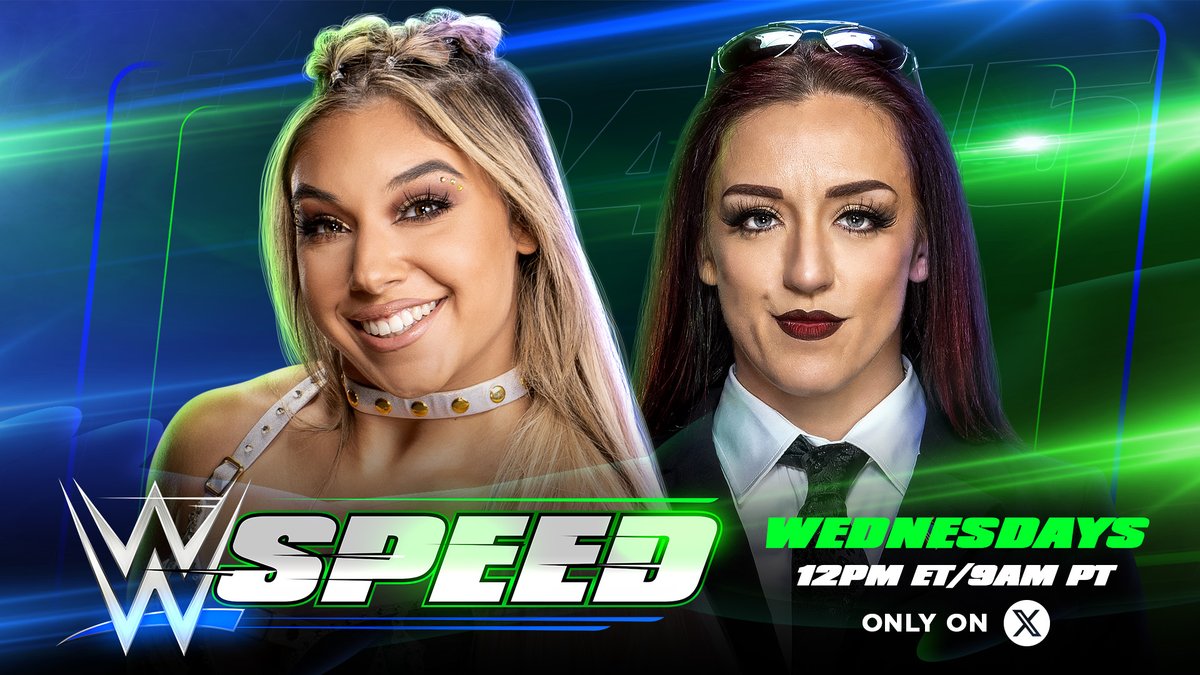 TODAY on WWE Speed! THEA HA!L and @wwe_alba go one-on-one in the Semifinals. Who will advance and challenge Sol Ruca for the Women’s Championship? 👊