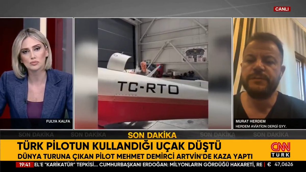 #SONDAKİKA | Türk pilotun kullandığı uçak düştü! Dünya turuna çıkan Pilot Mehmet Demirci'nin uçağı Artvin'de dağa çarptı!