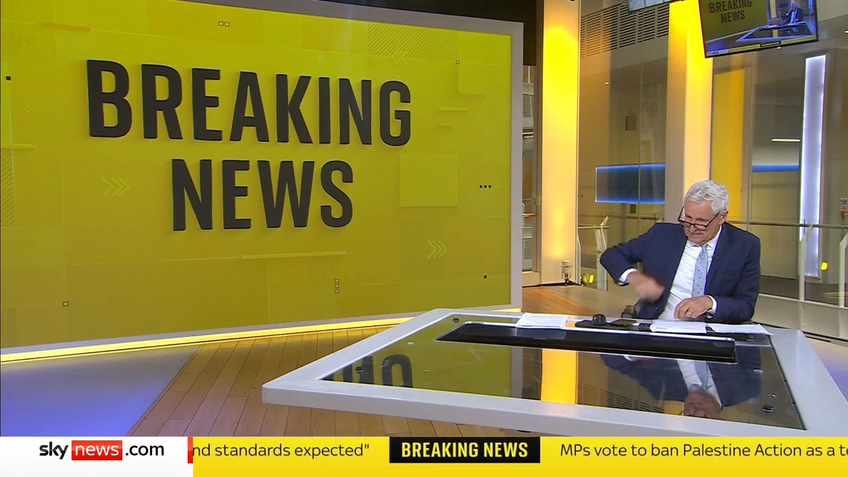 BREAKING: MPs have approved plans to proscribe Palestine Action as a terrorist organisation Read more: 📺 Sky 501, Virgin 602, Freeview 233 and YouTube