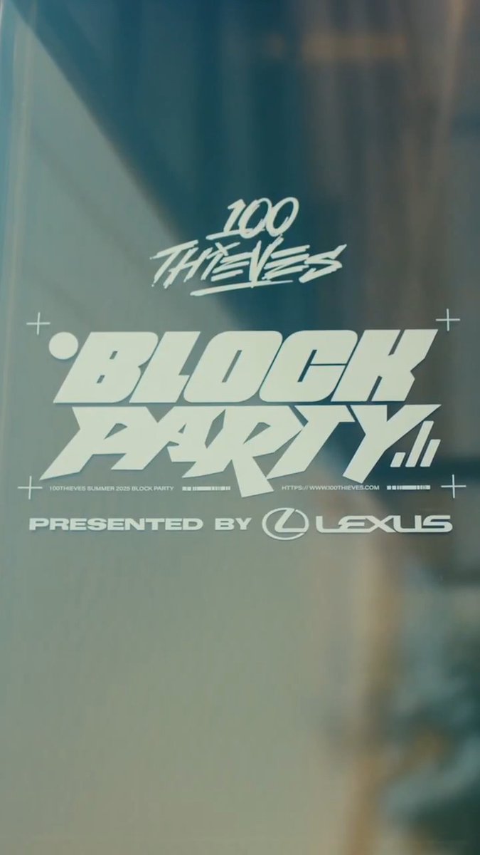 THREEPEAT Mark your calendars. 100 Thieves Summer Block Party is back 07.26.2025