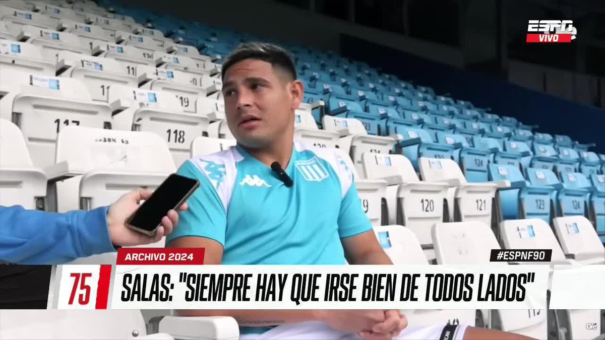 "SIEMPRE HAY QUE IRSE BIEN DE TODOS LADOS" El recuerdo de una entrevista de Salas y su declaración. ¿Coincide con la actual decisión del jugador en irse de Racing a River? 📺 No te pierdas #ESPNF90 en vivo por #DisneyPlus