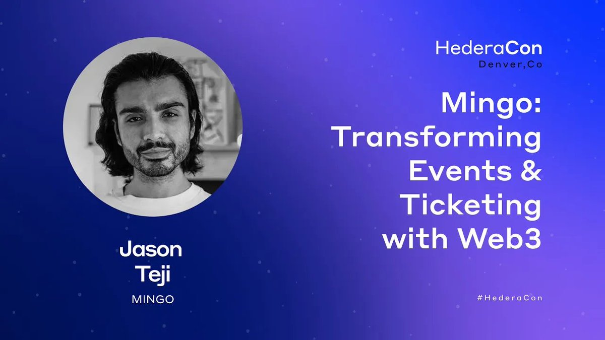 🎥 0xTEJ 🏴☠️🦜 COO MINGO shares how their Hedera-powered platform uses NFTs and real token utility to unlock web3’s potential for ticketing and events. The future of decentralized experiences is here. 👇