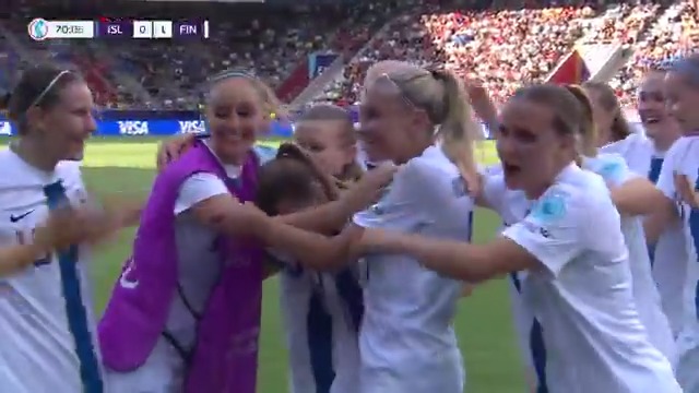 THE FIRST GOAL OF UEFA WOMEN'S EURO 2025 BELONGS TO FINLAND 🇫🇮🔥 Katariina Kosola finds the back of the net vs 10-player Iceland 💪