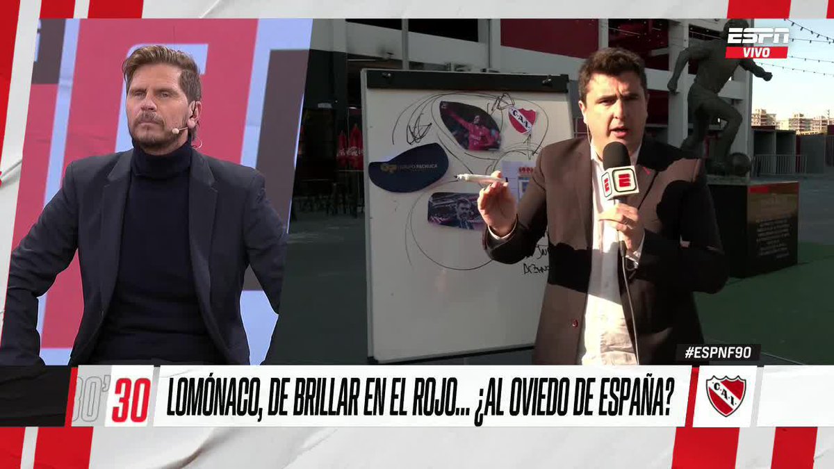 ATENCIÓN, INDEPENDIENTE ¿Lomónaco podría continuar su carrera en el Oviedo de España? 📺 No te pierdas #ESPNF90 en vivo por #DisneyPlus