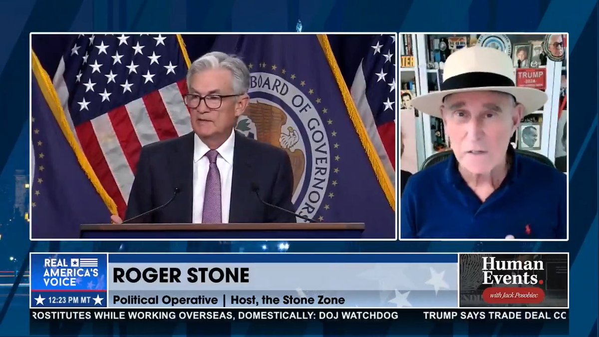 BREAKING: "JEROME POWELL LIED UNDER OATH TO CONGRESS" Roger Stone has an update about the Federal Reserve and their $2.4B plan for fancy dining. Jack Poso 🇺🇸