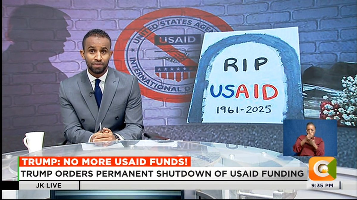 Trump: No More USAID Funds! Trump orders permanent shutdown of USAID funding Millions in third-world countries face uncertain future The agency provided aid to poor and third-world countries Kenya among countries adversely affected by Trump’s move #JKLive Ayub Sh Abdikadir