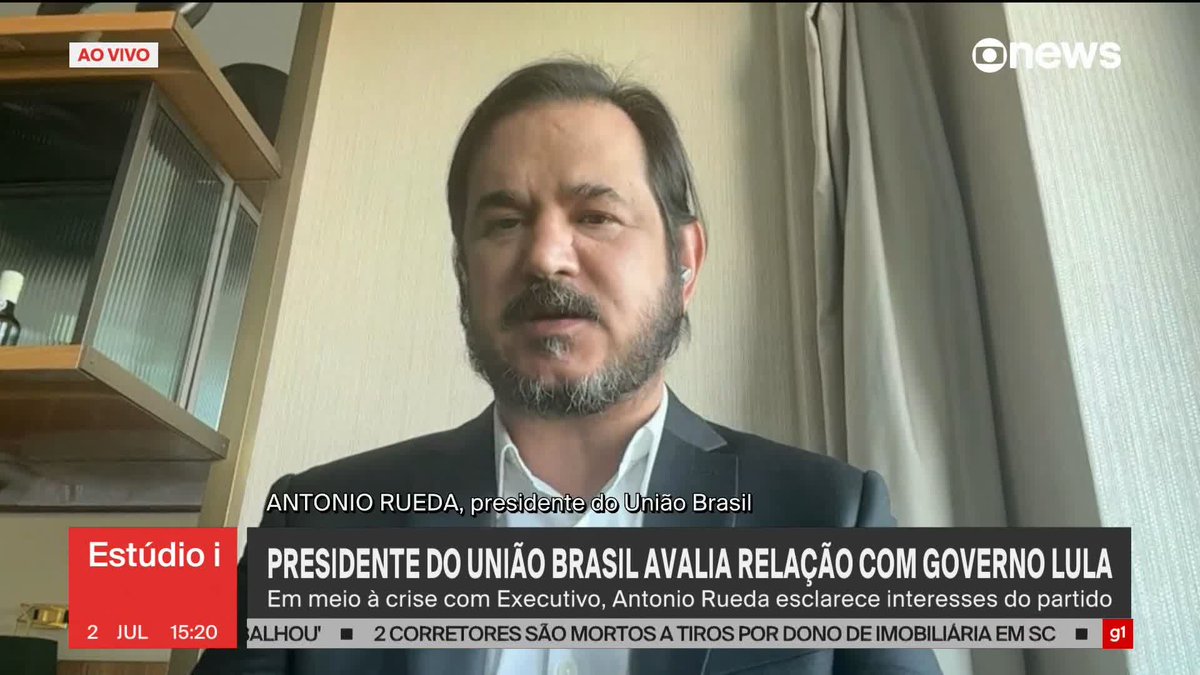“O governo quer jogar a culpa no Congresso de uma responsabilidade que é dele”, diz o presidente do União Brasil, Antonio Rueda. ➡ Assista ao #Estúdioi: #GloboNews