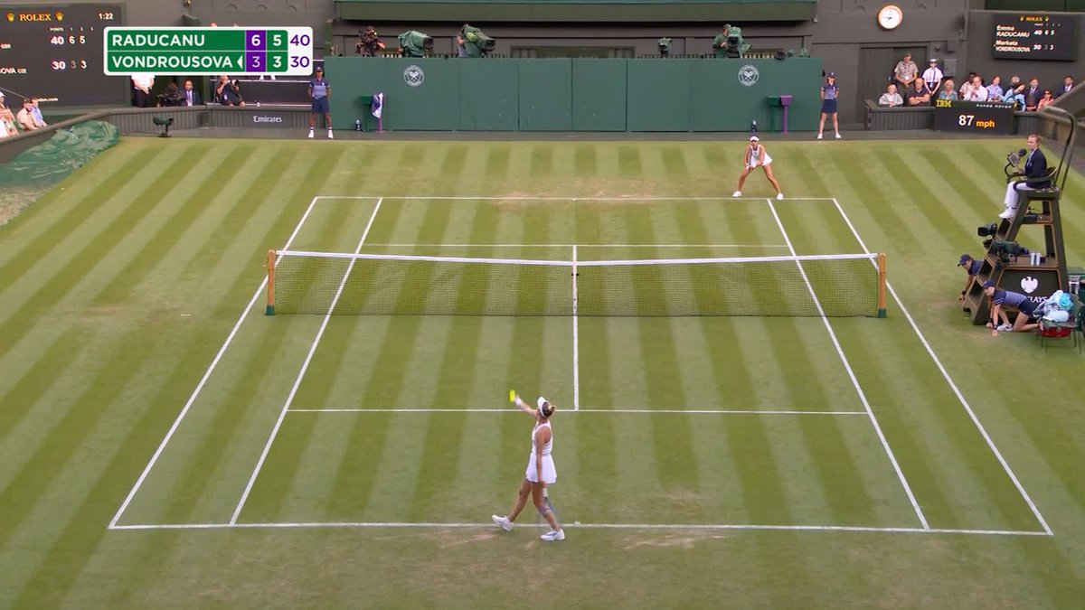 "HOW GOOD?" Emma Raducanu takes down the 2023 champion Marketa Vondrousova, 6-3, 6-3 👏 #Wimbledon
