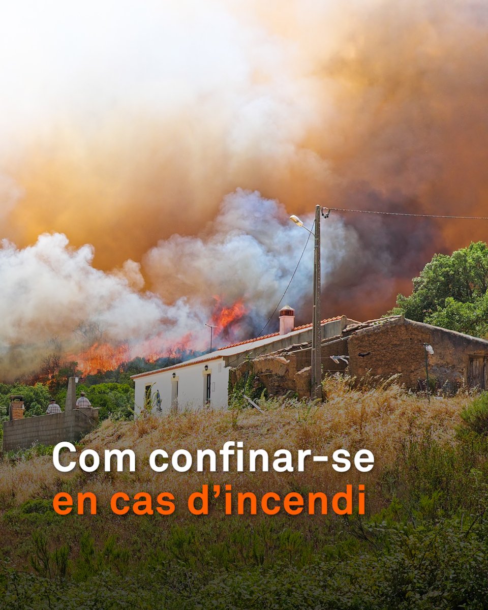 Com hem d'actuar si un incendi s'acosta a casa? El més probable és que s'ordeni un confinament, però cal saber com fer-lo i tenir la casa preparada. Plegar tendals, allunyar els cotxes i tancar portes i finestres són alguns dels consells d’Protecció civil