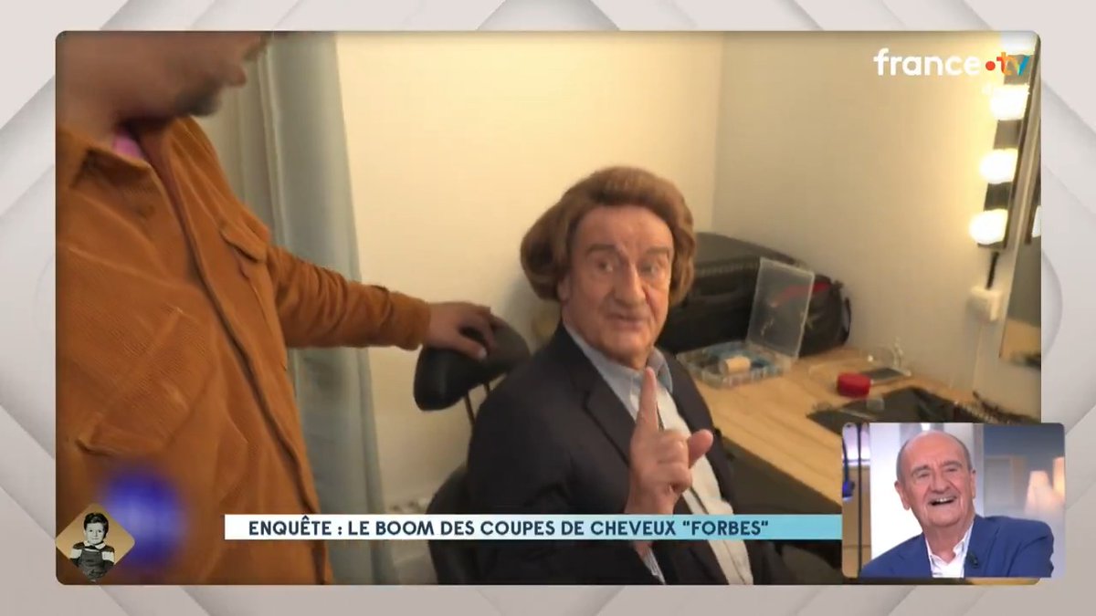 @PierreLescure, c’est aussi la meilleure tête à perruque… pour le plus grand plaisir de @BChameroy ! 🎂❤️ #CàVous