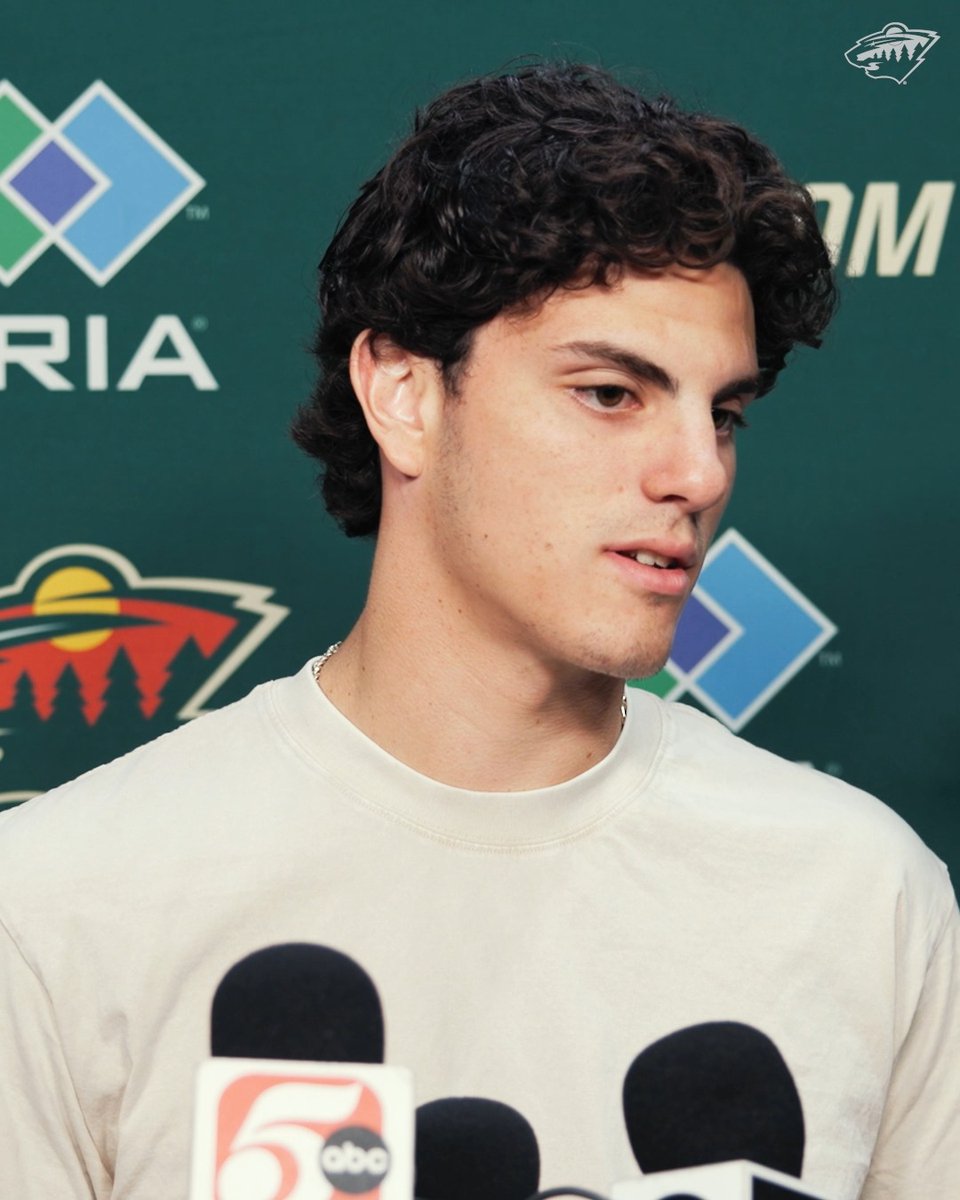 🗣️ Zeev Buium on trying to fill a role for the Wild "I don't just want to be a guy who's out there, but [I want to] help this team win" #mnwild