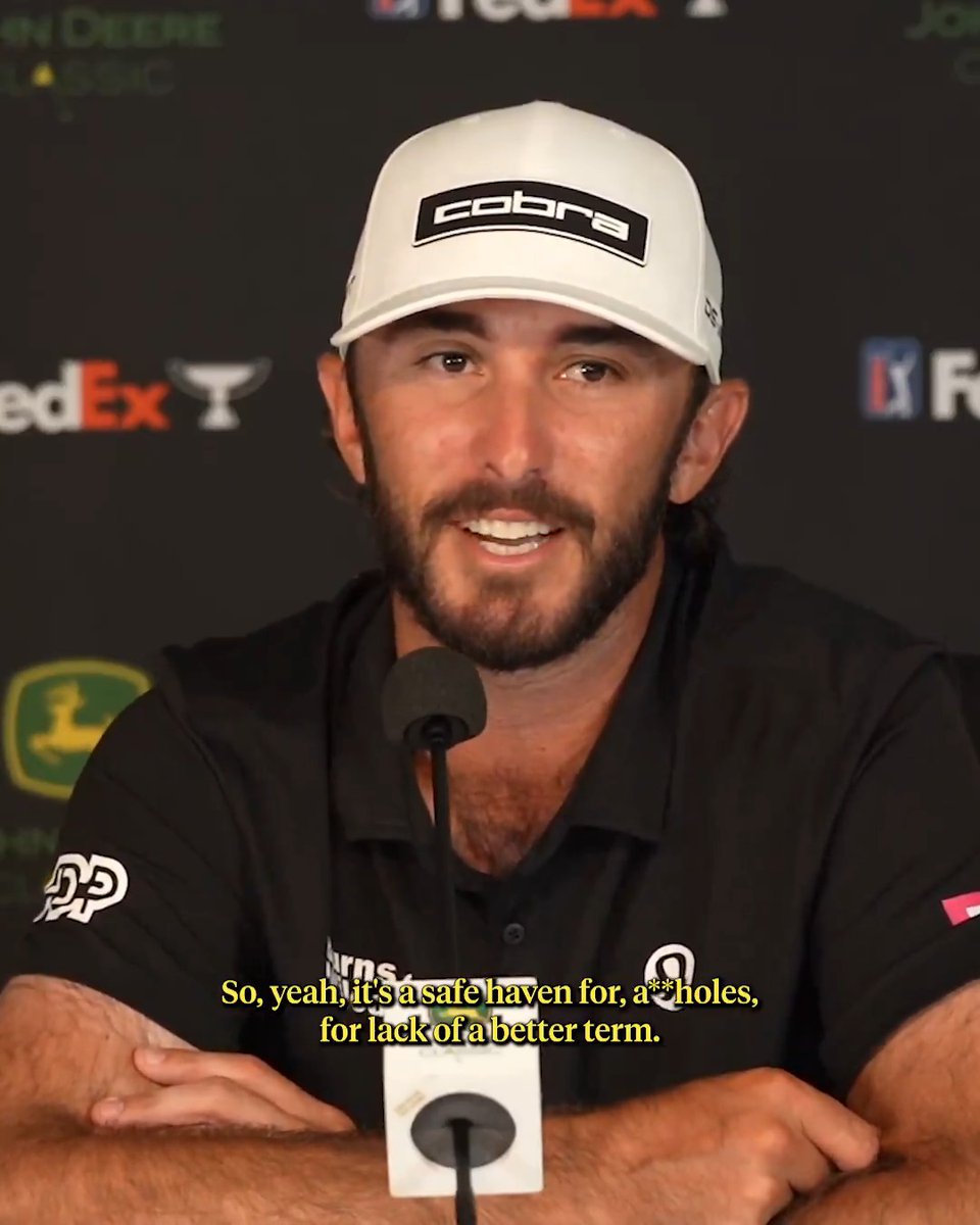 "It's a safe haven for a**holes." Max Homa explained why he deleted and takes breaks from social media. 📱