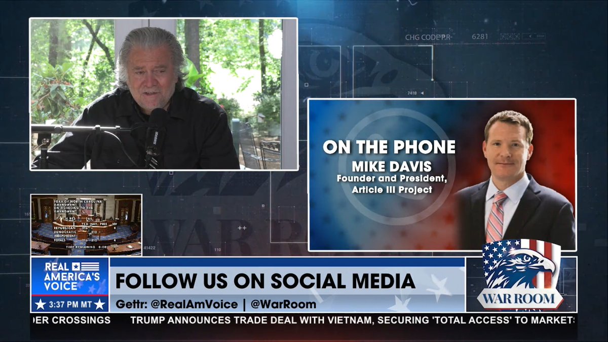 D.C. JUDGE THINKS HE CAN OVERTURN THE WILL OF THE AMERICAN PEOPLE 🇺🇸 Mike Davis 🇺🇸 details how this radical judge is trying to sabotage the President’s core Article II executive power as Commander-in-Chief. Bannon’s WarRoom