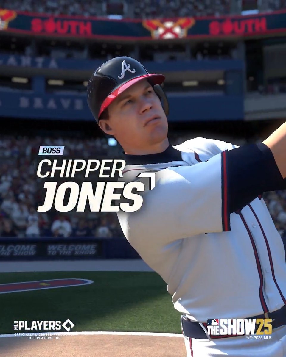 All-Star Chipper Jones Chipper Jones is one of the Bosses you can earn in the 5th Inning XP Reward Path! 😤 🎙 Tune in tomorrow to The Show Live at 11 AM PT to learn who the other two Bosses are. 👀 📺 YouTube: 📺 Twitch: #MLBTheShow