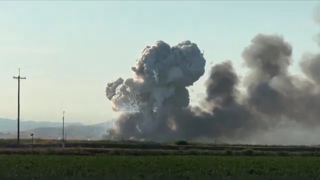 Seven people are "unaccounted for" after several explosions at a fireworks warehouse resulted in a fire in Northern California's Yolo County, officials said.