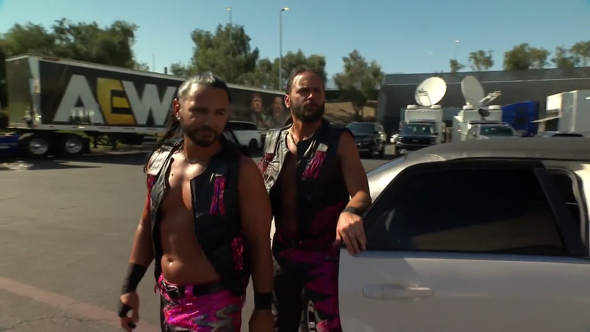 Fashionably late or unapologetically elite? The Matthew & Nicholas Jackson have arrived. Watch #AEWDynamite 300 LIVE on TBS &amp; MAX