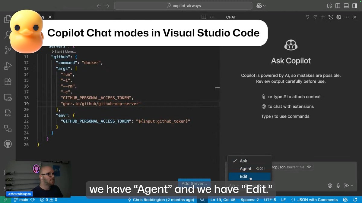 It's almost time for Rubber Duck Thursdays! 🦆 Join us for live coding and tips on the latest GitHub features. (Last week we explored GitHub Copilot chat modes and coding agent! 🤖) 🗓️ Thursdays, 10:30 AM BST / 2:00 PM ET Watch here👇