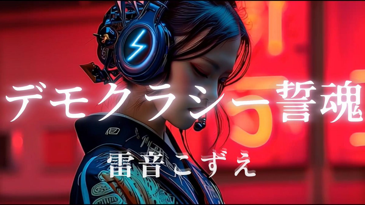 MV【雷音こずえ - デモクラシー誓魂】 「投票は義務じゃない、魂の表現だ。」 サイバー演歌歌手・雷音こずえが、2025年参議院選挙に向けて放つ啓発ソング。 ※この動画は特定の政党・候補者を支持するものではなく、純粋な「投票啓発」を目的とした表現です。 #サイバー演歌 #参院選2025 #投票に行こう