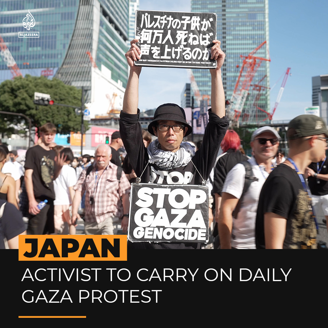 After more than 600 days of protesting alone against Israel's genocide on Gaza, Japanese activist Yusuke Furusawa has been telling Al Jazeera what drives him to continue.