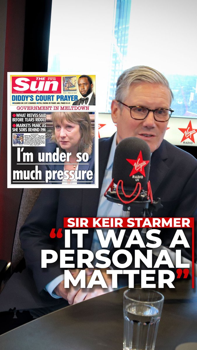 "How is Rachel Reeves today?" 📰 The UK Prime Minister joined the Chris Evans Breakfast Show with The National Lottery earlier this morning! Keir Starmer Times Radio