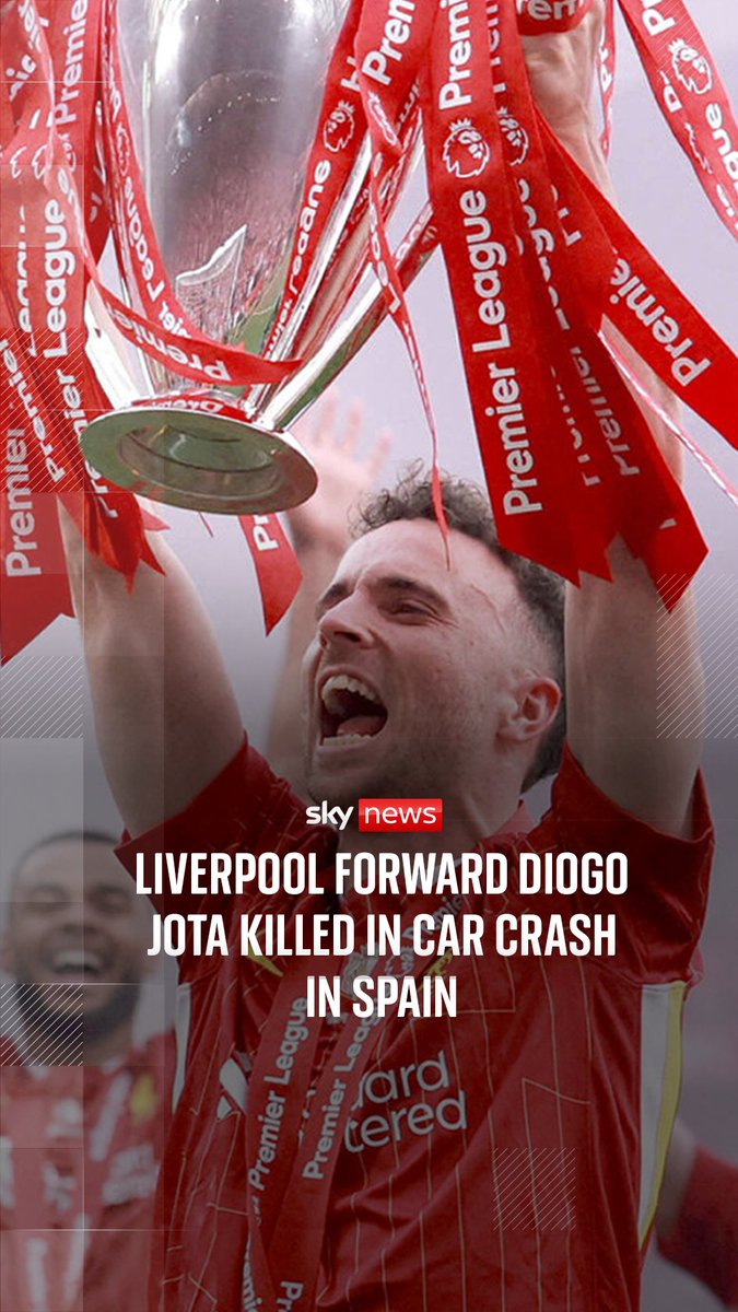Liverpool footballer Diogo Jota has been killed in a car crash in northwestern Spain at the age of 28, just two weeks after his wedding. Sky's Rob Harris has this report ⬇️ Click here to follow live updates ➡️