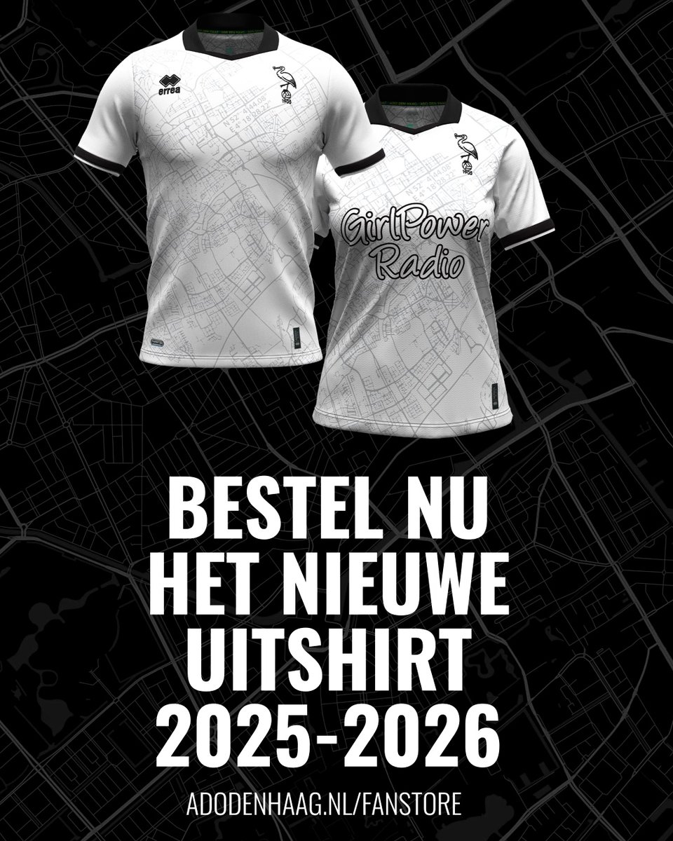 🤝 𝑾𝒂𝒂𝒓 𝑨𝑫𝑶...𝑫𝒆𝒏 𝑯𝒂𝒂𝒈 𝒐𝒏𝒕𝒎𝒐𝒆𝒕.ᐟ ADO Den Haag presenteert met trots haar uitshirt voor het seizoen 2025-2026. Pre-order 👉