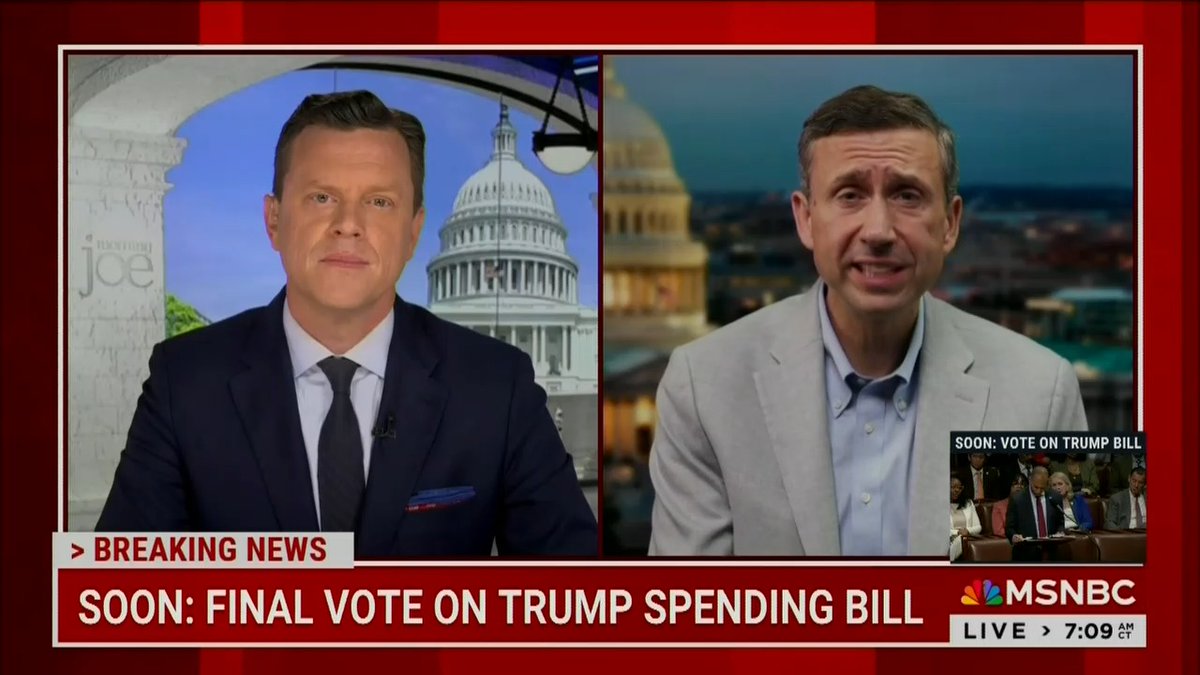 DNC Chair Ken Martin: These cowardly Republicans know this is the most unpopular bill in over a half a century. This is a betrayal to seniors, over 25% of nursing homes are gonna close. This is a betrayal to children, we're cutting SNAP benefits. 3 million children are gonna go without food because of this bill. This is a betrayal to the disabled when we throw 17 million people off of their health care