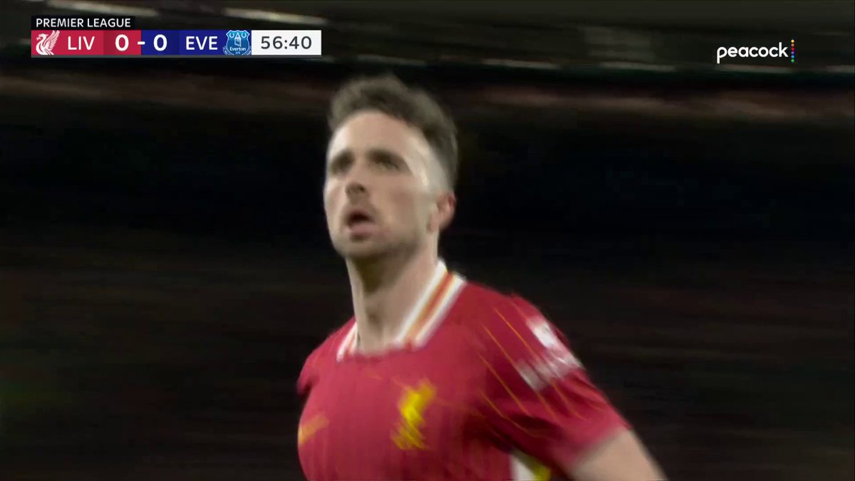 Diogo Jota's final goal was the winner in the Merseyside Derby on April 2, 2025 ❤️
