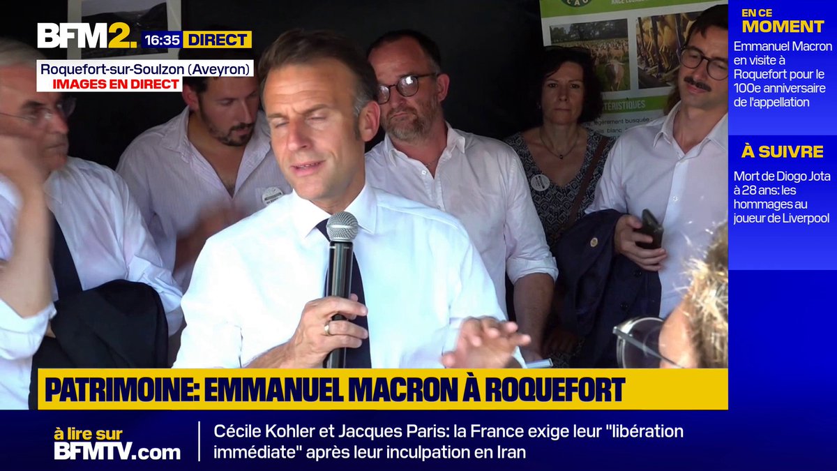 💬"Tous les gens qui inventent des règles et qui ne vivent pas avec des bêtes, dans des endroits où il y a l’ours qui redéboule ou le loup, qu’ils aillent y passer deux nuits" Emmanuel Macron veut empêcher l'implantation du loup là "où il y a du pastoralisme" #BFM2