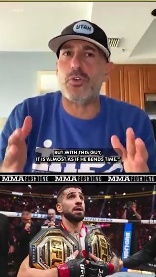 .@jon_anik is blown away by Ilia Topuria's aura both in and out of the octagon: "It is almost as if he bends time" (🎥: @mikeHeck_JR)