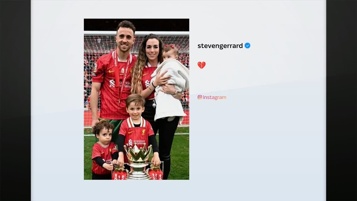 Former Liverpool captain Steven Gerrard pays tribute to Diogo Jota.
