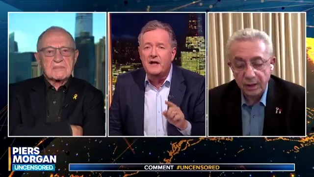 "Are you a friend of any members of Hamas?" Piers Morgan blasts Mustafa Barghouti after he calls Alan Dershowitz a 'terrorist.' Watch the full debate 👇 📺 Piers Morgan | Alan Dershowitz | Mustafa Barghouti @Mustafa_Barghouti