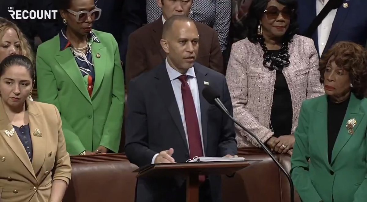 Hakeem Jeffries has broken the record for the longest House floor speech. He started speaking at 4:53 a.m., stalling the final passage of Trump’s “Big Beautiful Bill.” The previous record (8 hours, 32 minutes) was set by Kevin McCarthy in 2021.