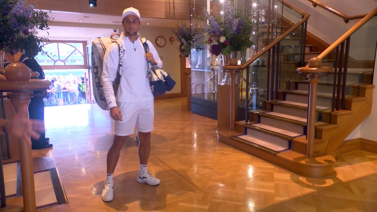 A spot in R3 on the line ➡️ No.1 seed Jannik Sinner takes to Centre Court for a second round meeting with Aleksander Vukic 🤝 #Wimbledon