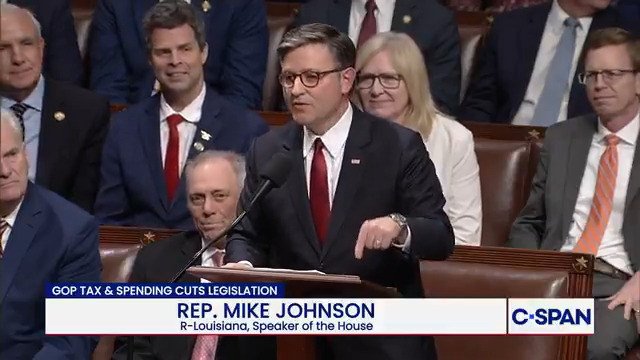 .Speaker Mike Johnson: "It makes no difference whether our colleagues across the chamber speak for 25 minutes or 25 hours. They can't change the truth. Today was about performance for some of them, but today for us is about results."